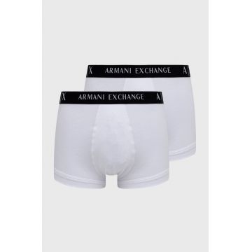 Armani Exchange Boxeri (2-pack) bărbați, culoarea alb