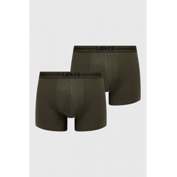 Levi's boxeri (2-pack) bărbați, culoarea verde 37149.0735-khaki