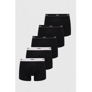 BOSS boxeri 5 pack bărbați, culoarea negru 50475275