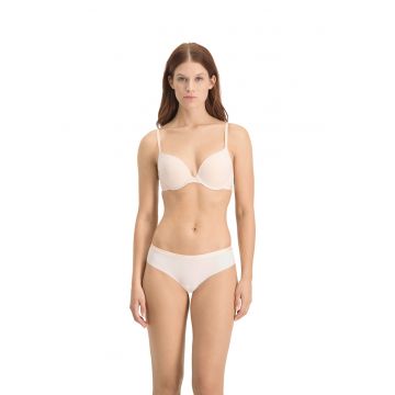 Sutien push-up cu model uni - Bej deschis