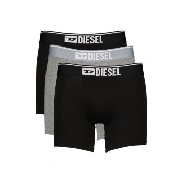 Set de boxeri cu logo - 3 perechi - Negru/Gri melange