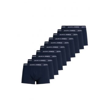 Set de boxeri cu banda elastica si logo - 10 perechi - Bleumarin