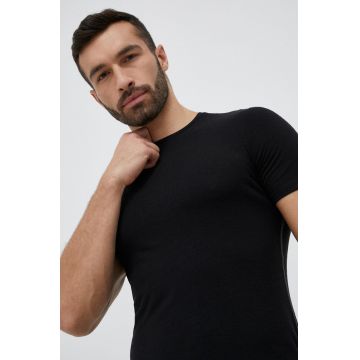 Icebreaker tricou funcțional Anatomica culoarea negru