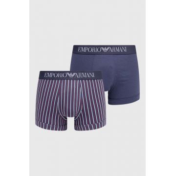 Emporio Armani Underwear boxeri 2-pack barbati, culoarea albastru marin