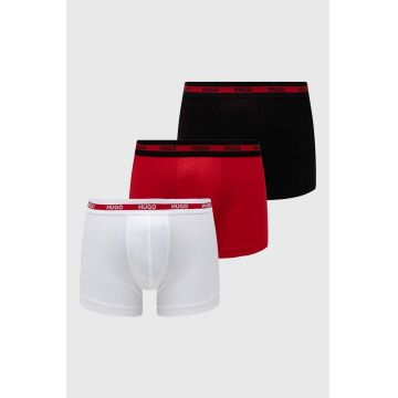 HUGO boxeri 3-pack bărbați, culoarea roșu 50492375