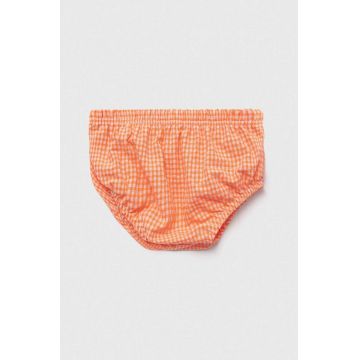 Jamiks pantaloni scurți din bumbac pentru bebeluși culoarea portocaliu, modelator