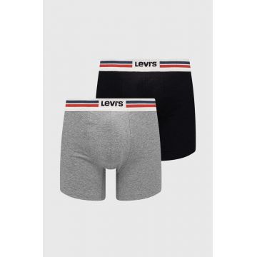 Levi's boxeri 2-pack barbati, culoarea negru