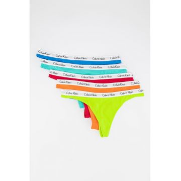 Set de chiloti tanga cu banda elastica - 5 perechi