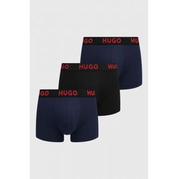 HUGO boxeri 3-pack bărbați, culoarea bleumarin 50496723