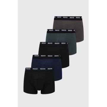 HUGO boxeri 5-pack barbati, culoarea gri, 50479944