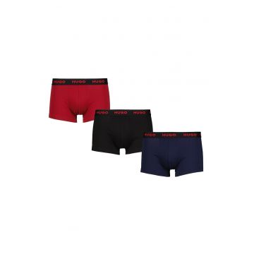 Set de boxeri cu logo - 3 perechi - Albastru inchis/Rosu inchis/Negru stins