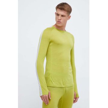 Icebreaker longsleeve funcțional 125 ZoneKnit culoarea verde