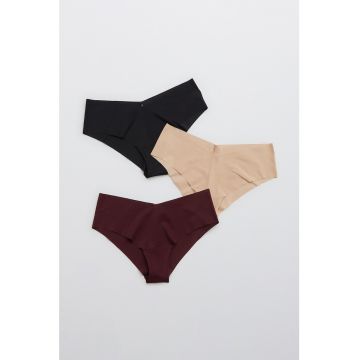 Set de chiloti brazilieni fara cusaturi - 3 perechi