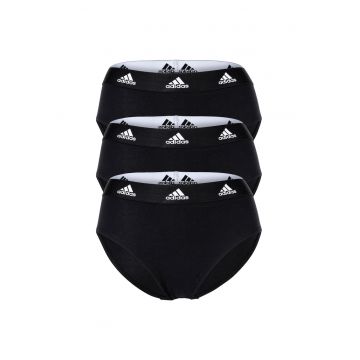Set de chiloti hipster cu banda elastica - 3 perechi - Negru
