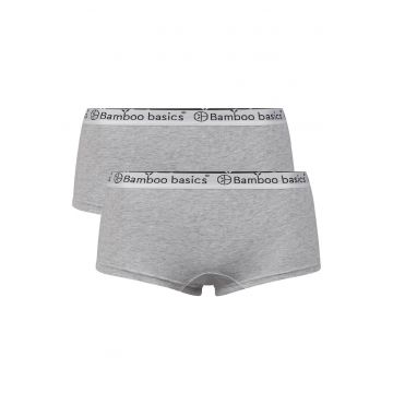 Set de boxeri cu banda logo in talie Iris - 2 perechi - Gri