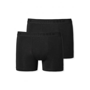 Set de boxeri din bumbac organic - 2 perechi - Negru