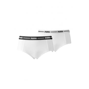 Set de chiloti hipster uni - 2 perechi - Alb