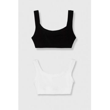 United Colors of Benetton sutien fete 2-pack culoarea alb