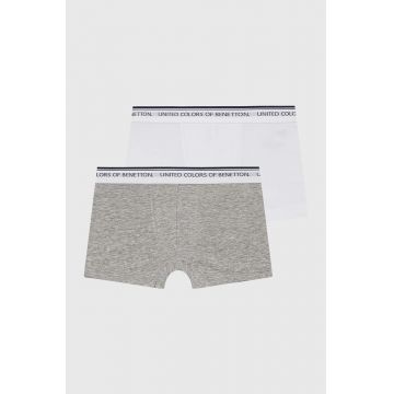 United Colors of Benetton boxeri copii 2-pack culoarea gri