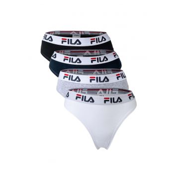 Set de chiloti brazilieni - 4 perechi - Alb/Negru/Gri