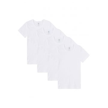 Set de tricouri de casa - din bumbac - 4 piese - Alb