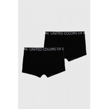 United Colors of Benetton boxeri copii 2-pack culoarea negru