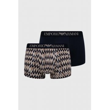 Emporio Armani Underwear boxeri 2-pack barbati, culoarea albastru marin