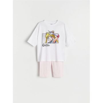 Reserved - Pijama din două piese Sailor Moon - lavand