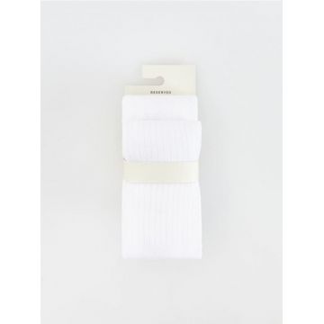 Reserved - Set de 2 perechi de ciorapi cu conținut ridicat de bumbac - alb