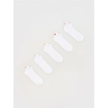 Reserved - Set de 5 perechi de șosete cu conținut ridicat de bumbac - alb