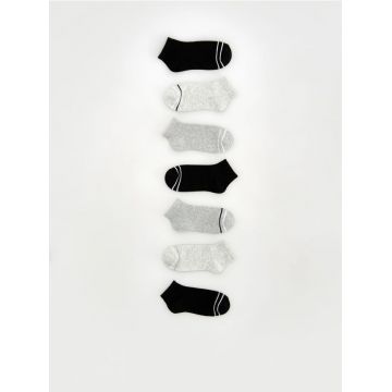 Reserved - Set de 7 perechi de șosete cu conținut ridicat de bumbac - negru