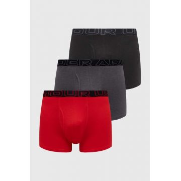 Under Armour boxeri 3-pack barbati, culoarea rosu