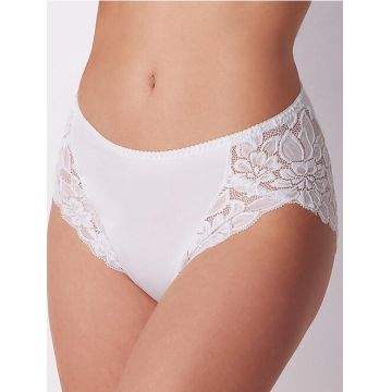 Chiloti clasici bumbac cu talia medie si dantela Cotonella ADC89