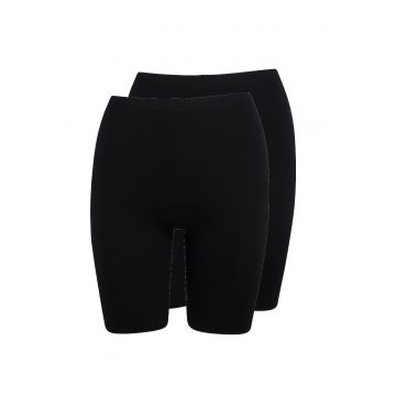 Set de boxeri de compresie uni - 2 piese - Negru