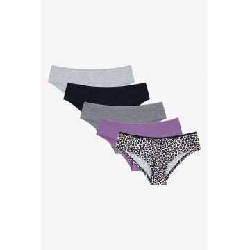 Set de chiloti hipster - 5 perechi