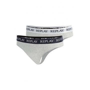 Set de chiloti tanga cu logo - 2 perechi