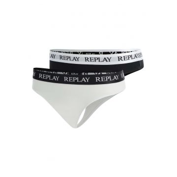 Set de chiloti tanga cu logo - 2 perechi
