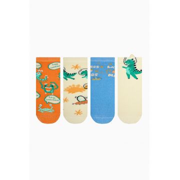 Set de sosete scurte cu model grafic 4 Perechi