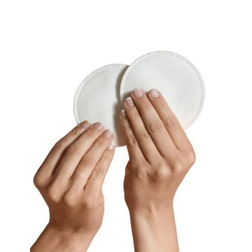 Set 6 tampoane absorbante albe pentru sani reutilizabile Carriwell Breast Pads