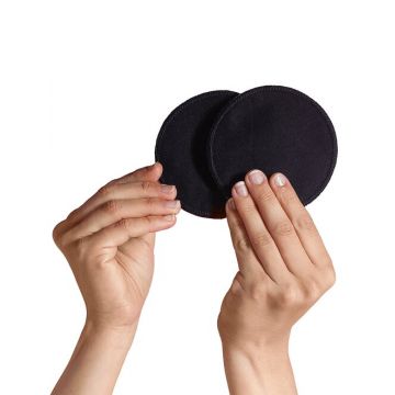 Set 6 tampoane negre absorbante pentru sani reutilizabile Carriwell Breast Pads