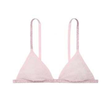 Sheer triangle bralette with glitter l