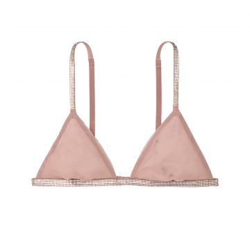 Sheer triangle bralette with glitter l