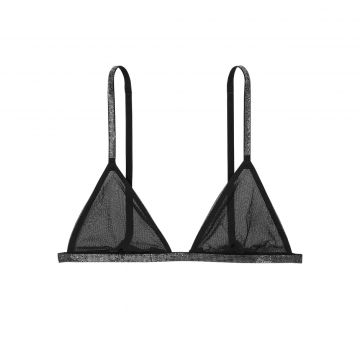 Sheer triangle bralette with glitter xl