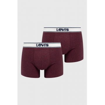 Levi's boxeri bărbați, culoarea maro 37149.0401-red