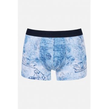 Boxeri cu model tie-dye si imprimeu grafic