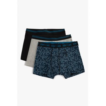 Set de boxeri cu model uni - 3 Perechi