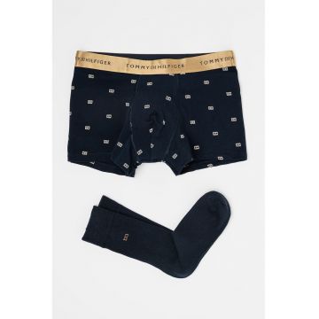 Set de boxeri si sosete cu logo - 2 piese