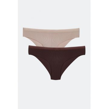 Set de chiloti brazilieni cu model striat - 2 Piese