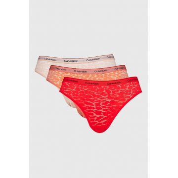 Set de chiloti de dantela cu model animal print - 3 perechi