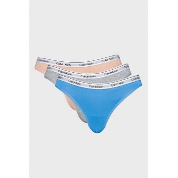 Set de chiloti tanga cu logo - 3 perechi